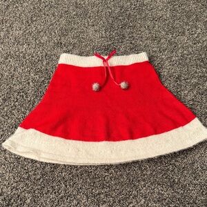 Planet Gold Festive Red and White Skater Skirt